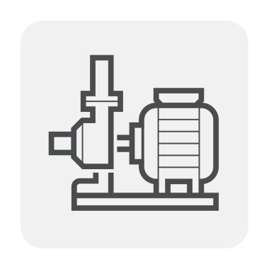 Su pompası ve su dağıtım ikonu.