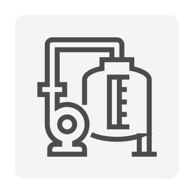 Su tankı simgesi, 48x48 piksel mükemmel ve düzenlenebilir vuruş.