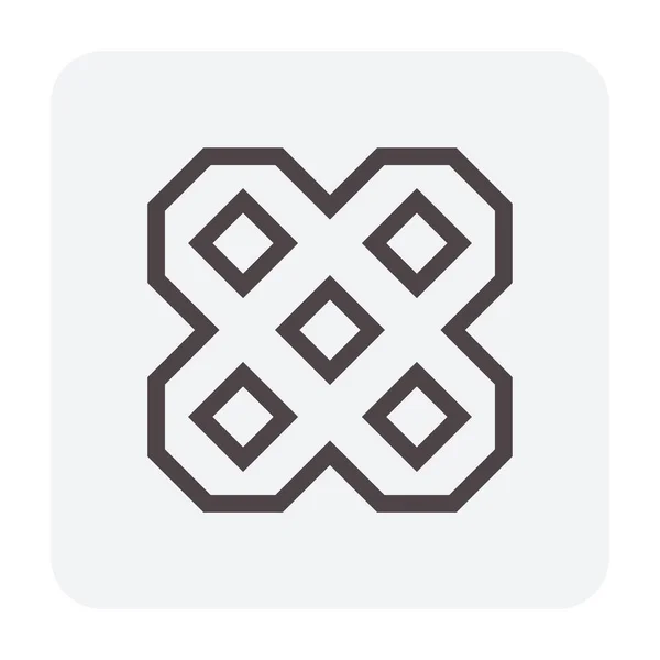 Recrete Paver Block Floor Icon Editable Stroke — стоковый вектор