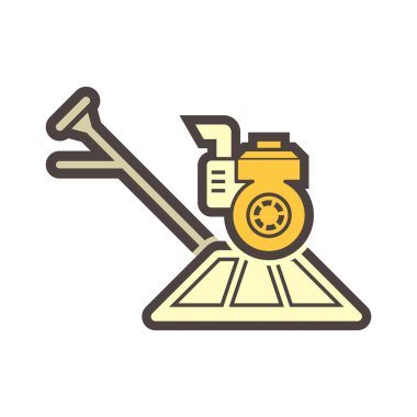 Beton levha cilası ekipman vektör ikonu tasarımı.