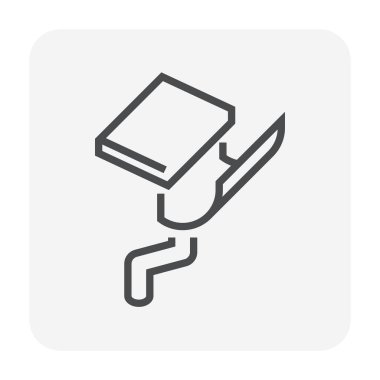 Cilt payı ve drenaj sistem kutsal kişilerin resmi, 64 x 64 mükemmel piksel ve düzenlenebilir inme.