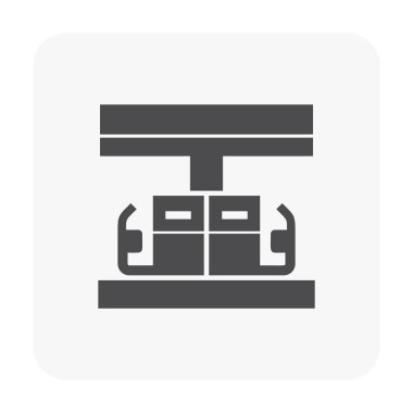 Benzin istasyonu ve ekipman simgesi beyaz.