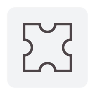 Beton blok kat simgesi, düzenlenebilir kontur.