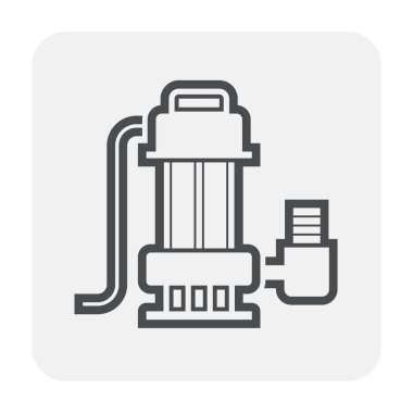 Suyu boşaltmak için su altı pompası simgesi.