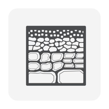 Toprak testi ve araç simgesi, siyah renk.