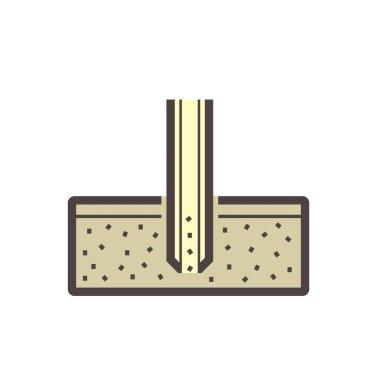 Beyaz üzerinde toprak ve toprak testi vektör tasarımı.