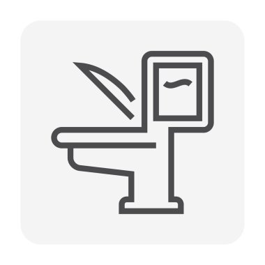 Hijyenik yazılım tasarımı için su dolabı vektör simgesi tasarımı, düzenlenebilir felç.