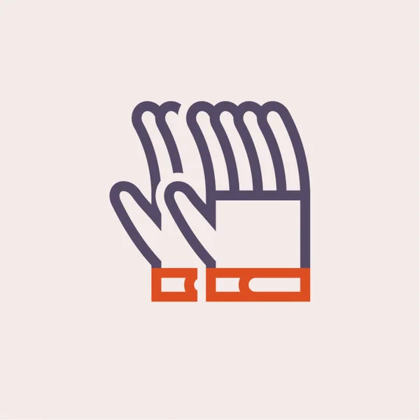 Glove Safety Equipment Vector Icon Design — Stock Vector