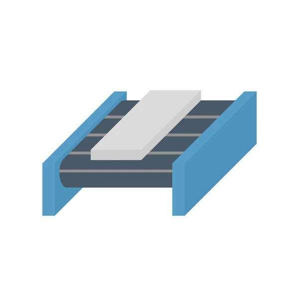Stahlplatte Und Produktionslinie Vektor Icon Design Auf Weißem Hintergrund — Stockvektor