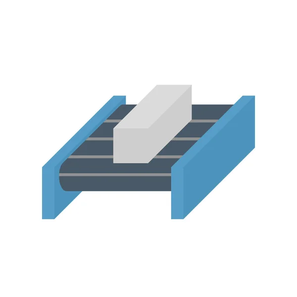 Stahlrohr Und Produktionslinie Vektor Icon Design Auf Weißem Hintergrund — Stockvektor