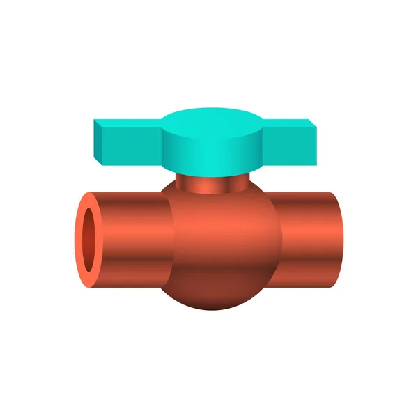 Vektor Symbol Für Rohrverschraubung Und Ventilsteuerung Für Sanitär Und Rohrleitungsarbeiten — Stockvektor