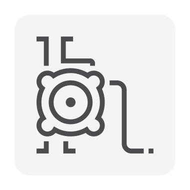 Su pompası simgesi, 48x48 piksel mükemmel ve düzenlenebilir vuruş.