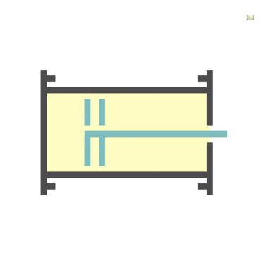 Hava borusu ve temizlik işi simgesi, 64x64 Mükemmel piksel ve düzenlenebilir vuruş .