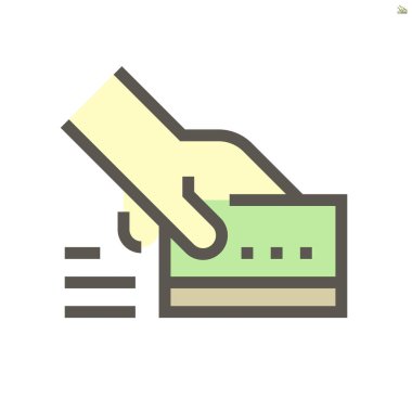 Finansal grafik tasarım ögesi için cvektör ikonu satın alma kredisi, 48X48 piksel mükemmel ve düzenlenebilir felç.