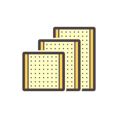 Beyaz üzerine bölünmüş duvar veya bölünmüş uzay ekipman vektör simgesi tasarımı.