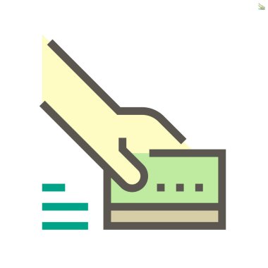 Kredi kartı vektör simgesi seti, 48X48 piksel mükemmel ve düzenlenebilir vuruş.