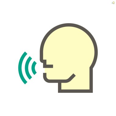 Akıllı ev ve ses kontrol teknolojisi vektör ikonu tasarımı, 48x48 piksel mükemmel ve düzenlenebilir vuruş.