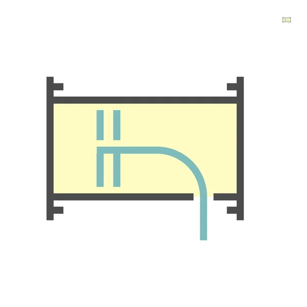Σωλήνας Αέρα Και Εικονίδιο Εργασίας Καθαρισμού 64X64 Τέλειο Pixel Και — Διανυσματικό Αρχείο