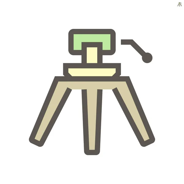 Film Productie Camcorder Statief Vector Pictogram Ontwerp 48X48 Pixel Perfect — Stockvector