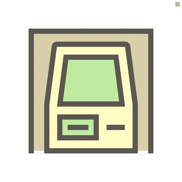Атм Машина Векторний Дизайн Піктограм Фінансового Елемента Графічного Дизайну 48X48 — стоковий вектор
