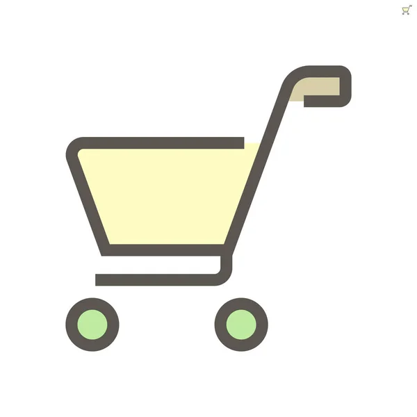 Carrello Shopping Icon Design Vettoriale Shopping Graphic Design Elemen 48X48 — Vettoriale Stock