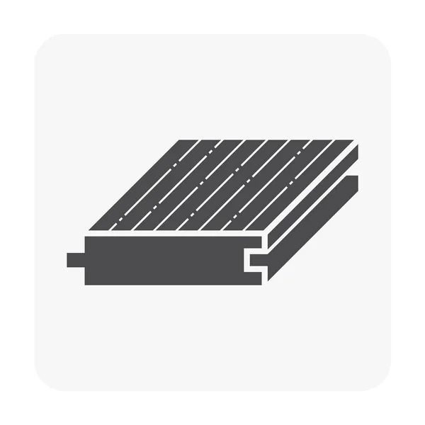 Wood Floor Pattern Icon White — Stock Vector