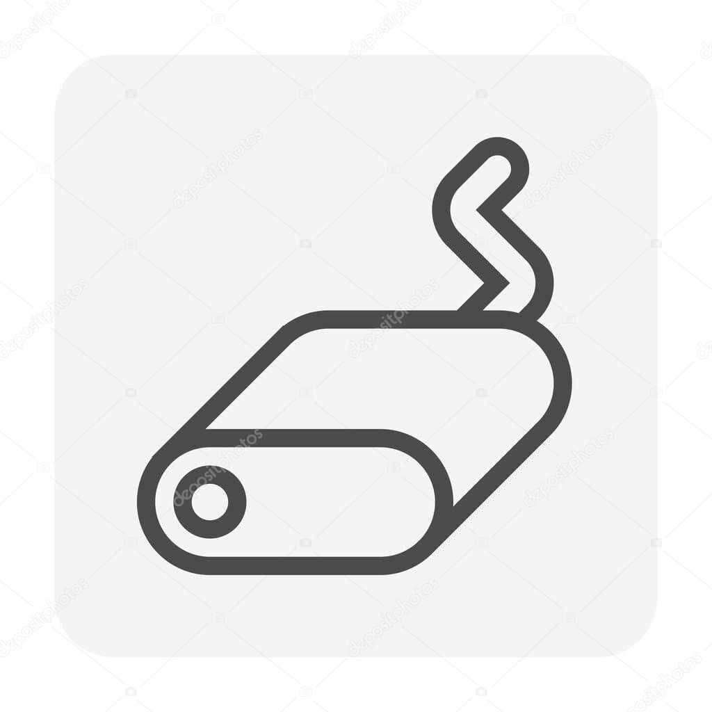 Car exhaust pipe icon,  48x48 perfect pixel and editable stroke.