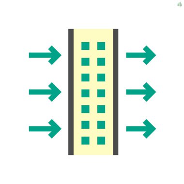 pm2.5 problem konsept tasarımı için hava filtresi, 48x48 piksel mükemmel ve düzenlenebilir vuruş.