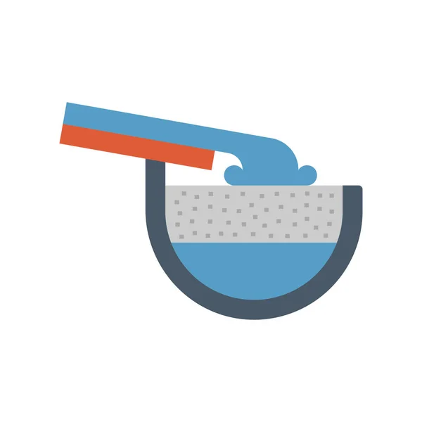 Gutter Drainage System Icon — Stock Vector