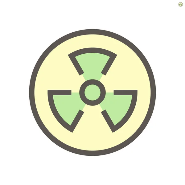Ontwerp Van Het Pictogram Van Radioactieve Stof Voor Militair Grafisch — Stockvector