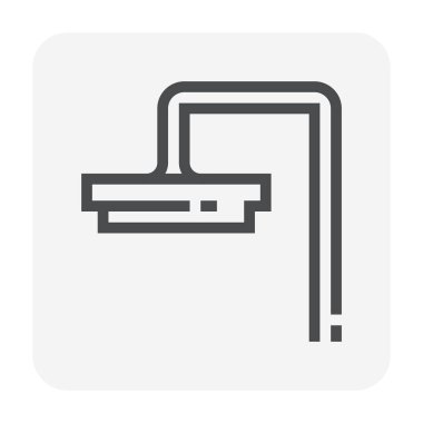 Duş başlığı simgesi, 48x48 Mükemmel piksel ve düzenlenebilir felç.