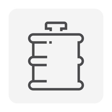 İçme suyu ve sağlıklı vektör simgesi dizaynı, düzenlenebilir vuruş.