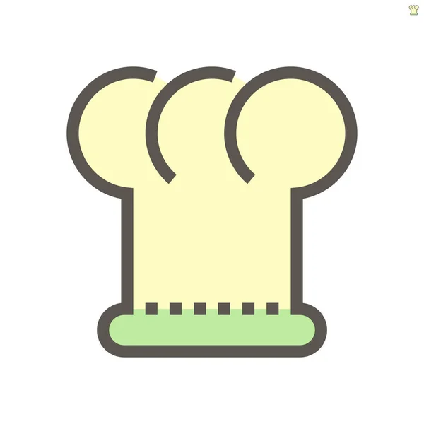 Chef Hat Vector Icon Design Lavoro Degli Elementi Design Grafico — Vettoriale Stock