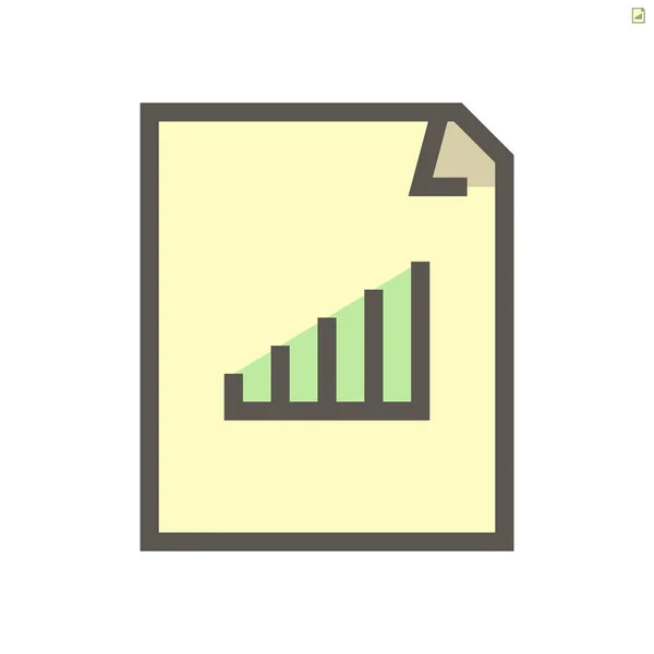 Document Business Graph Monitoring Vector Icon Design 48X48 Pixel Perfect — Stock Vector