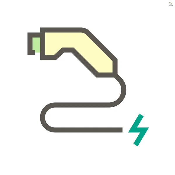 Elektro Auto Oder Auto Ladedüse Vektor Icon Design 48X48 Pixel — Stockvektor