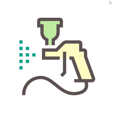 Araba boyama aracı iş vektör simgesi tasarımı için, 48x48 piksel mükemmel ve düzenlenebilir vuruş.