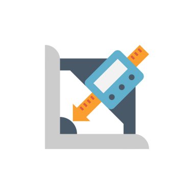 Kaynak çalışma denetimi vektör ikonu tasarımı.