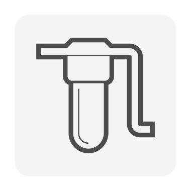 Su filtreleme sistemi ve su tasarımı için aksesuar simgesi tasarımı.