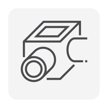 Kanalizasyon borusu simgesi, 64x64 Mükemmel piksel ve düzenlenebilir vuruş.