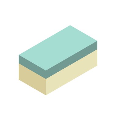 Concrete paver block brick floor icon for landscaping design.