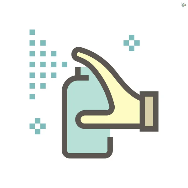 Дизайн Иконки Коронавируса Очистки Коронавируса 48X48 Пикселей Идеальный Редактируемый Штрих — стоковый вектор