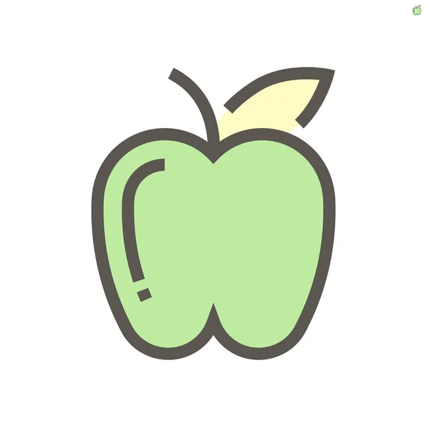Diseño Iconos Vectoriales Apple Para Trabajo Elementos Diseño Gráfico Alimentos — Archivo Imágenes Vectoriales