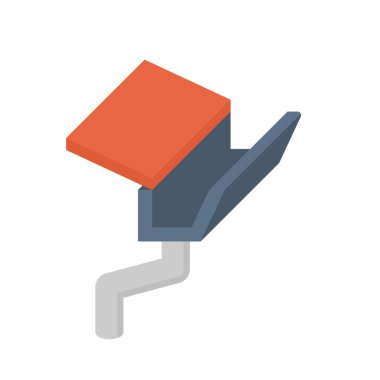 Beyaz üzerinde oluklar ve drenaj sistemi simgesi tasarımı.