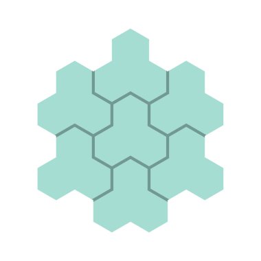 Concrete paver block brick floor icon for landscaping design.