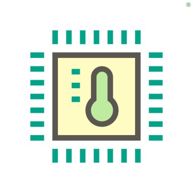 akıllı ev ve sıcaklık kontrol teknolojisi vektör ikonu tasarımı, 48x48 piksel mükemmel ve düzenlenebilir vuruş.