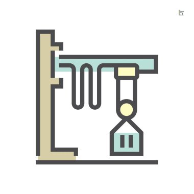 Yukarıdaki vinç simgesi, 64x64 Mükemmel piksel ve düzenlenebilir vuruş.