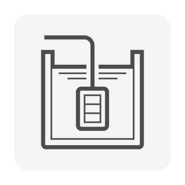 Su filtresi ve arıtma vektör simgesi seti tasarımı