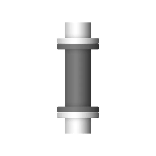 白色の背景に分離された鋼管コネクタのアイコン設計 — ストックベクタ