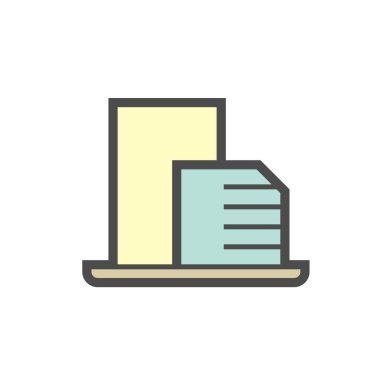 Beyaz üzerinde emlak oluşturma vektör simgesi tasarımı.