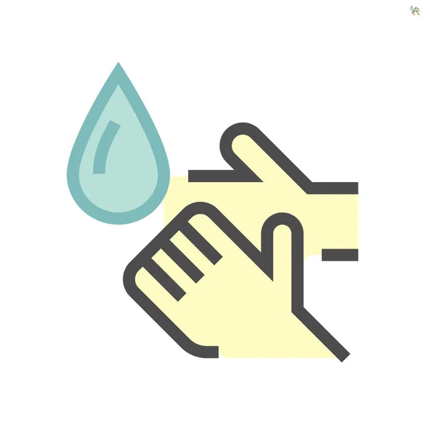 Wash Hands Hygiene Vector Icon Design 64X64 Pixel Perfect Editable — Stock Vector
